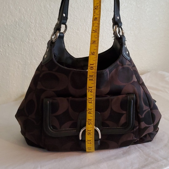 Coach Authentic Signature Campbell Canvas Hobo - Picture 10 of 13